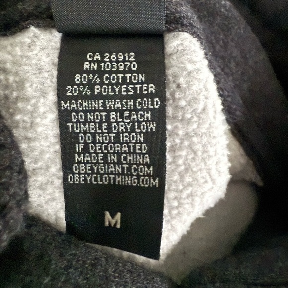Obey Hoodie – Puretone Audio Fidelity Graphic Pullover – Size M - Picture 3 of 11